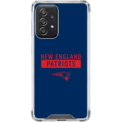 NFL New England Patriots Blue Performance Series Galaxy A52 5G Clear Case